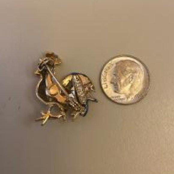 Gerry's Creations Gold Tone Rooster Pin - Picture 3 of 6